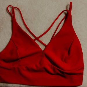 Red Exposed Tank Top